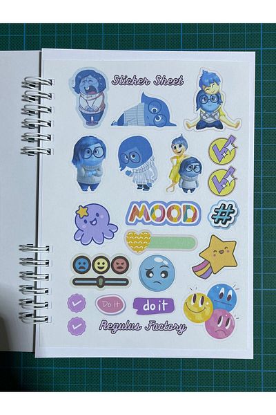 Cuppy Box 50 Pages Reverse Face Sadness Notebook - with Bonus Sticker