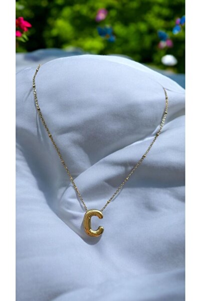 İNN JEWELLERY Letter C Balloon Necklace - Tarnish Free and Antiallergic, Figured, 2 Years Warranty
