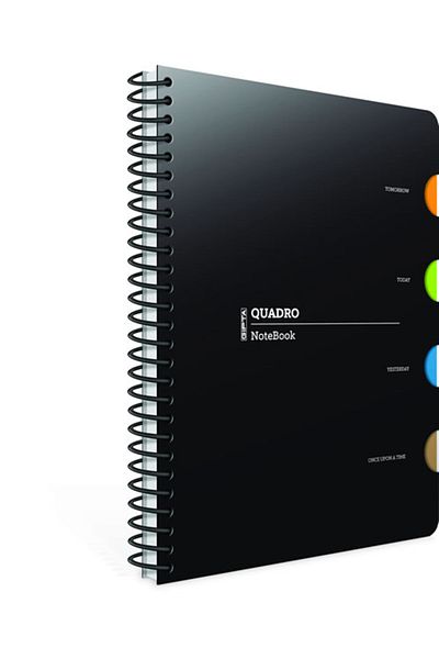 Gıpta Quadro Spiral 150 de coli 17x24 Caiet cu linii cu compartiment pentru capac din plastic