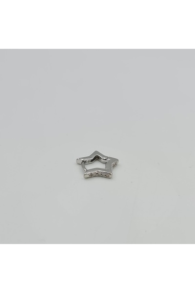 SE Jewellery Cerrahi Çelik  Taşlı  Yıldız Halka Küpe Tragus Helix Kıkırdak Pi...