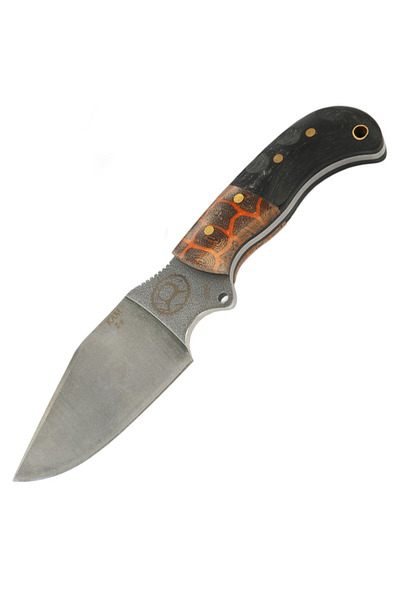 GÖKTÜRKMANGALLARI Z9 N690 STEEL ORANGE G MİCARTA BLACK HANDLE FİXED BLADE Z9-...