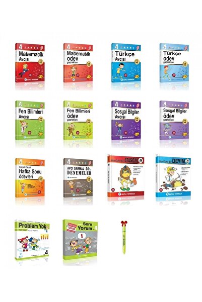 Mutlu Yayıncılık 4.sınıf Tüm Dersler Avcı Serisi+atasözü Deyim+usta Serisi( 1...