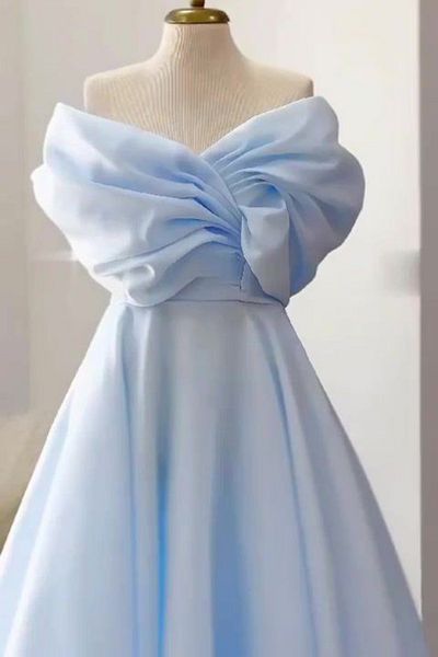 Gold Dresses Organza Flared Quality Evening Dress and Graduation Dress - Aby 242483