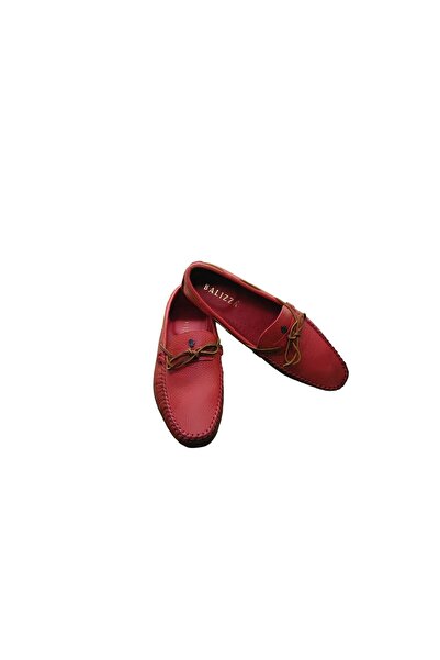 Baliz Men's Red Genuine Leather Loafer