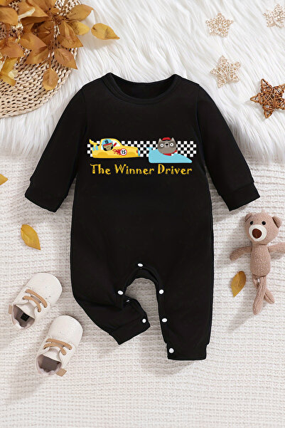ADABEBEK بذلة الأطفال Winner Driver للموسم الجديد - 22289 مع أزرار كبس من الأسفل
