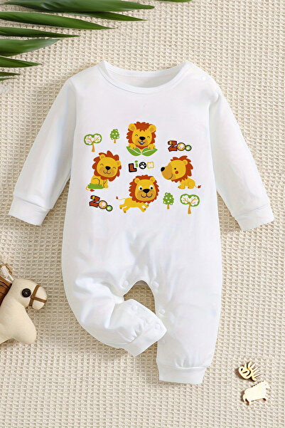 ADABEBEK Baby Boy Jumpsuit - Lion Brotherhood Style, Printed, 22310