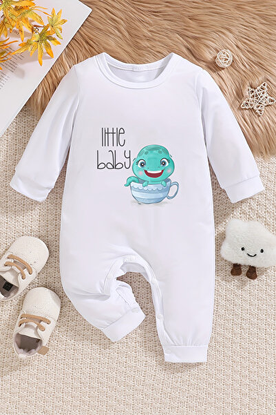 ADABEBEK Little Dino Baby Jumpsuit - Printed, Model 22359