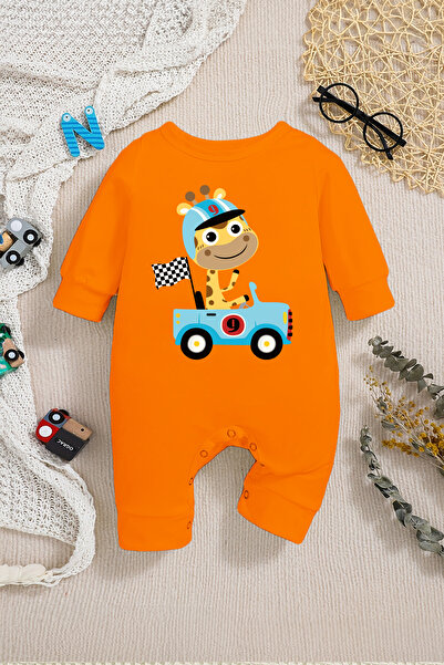 ADABEBEK Men's Jumpsuit - Racer Giraffe Printed, Model 22311