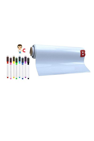 Hdg 40x55 Cm White Magnetic Note Board - Erasable Wall Message Chart, 3 Pens