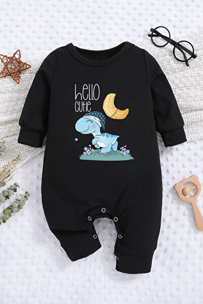 ADABEBEK Baby Boy Turtle Jumpsuit - 100% Cotton, Sleepy 22393