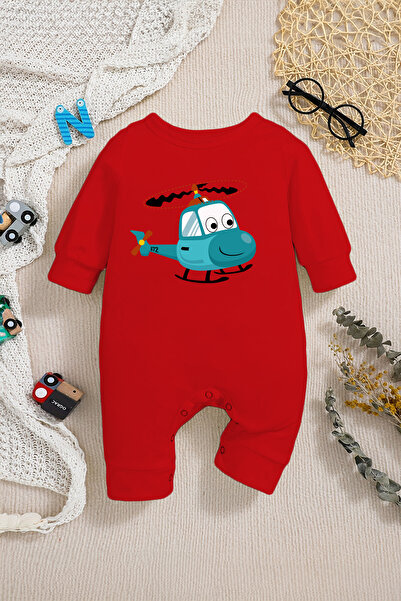 ADABEBEK Baby Boy Helicopter Zoom Jumpsuit - with Snaps from the Bottom 22224