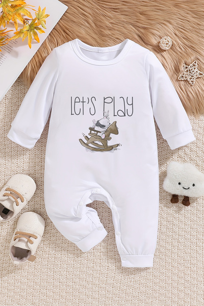 ADABEBEK Let's Play Baby Jumpsuit - 100% Cotton, Model 22391