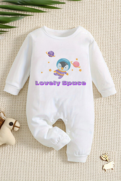 ADABEBEK Baby Boy Astronaut Penguin Printed Jumpsuit - 22300