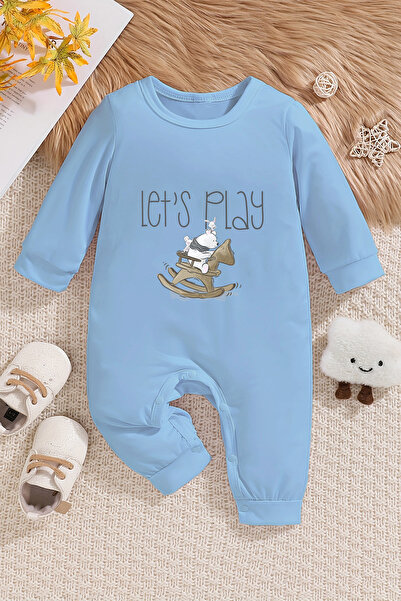 ADABEBEK Let's Play Baby Jumpsuit - 100% Cotton, Model 22391