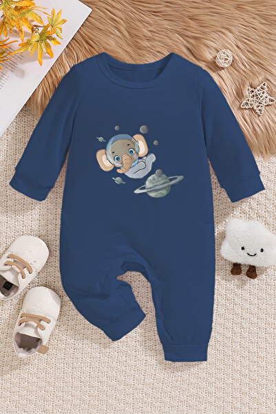 ADABEBEK Astronaut Printed Baby Jumpsuit - Elephant 22360