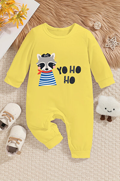 ADABEBEK Yo Ho Ho Printed New Season Baby Jumpsuit - with Snaps from the Bottom 22224