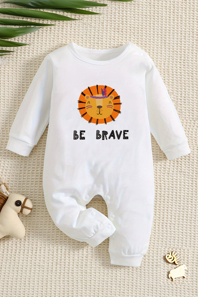 ADABEBEK Be Brave New Season Baby Onesie - 22276 with Snaps from the Bottom