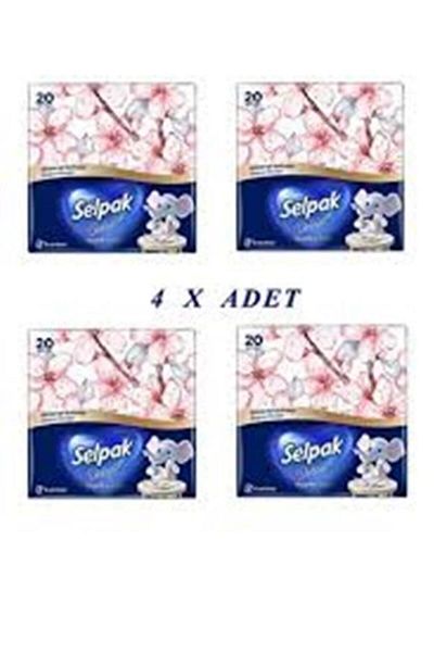 Selpak Pack of 20 Patterned Napkins - 4 Packs (Patterns Will Be Shipped from the Stock)