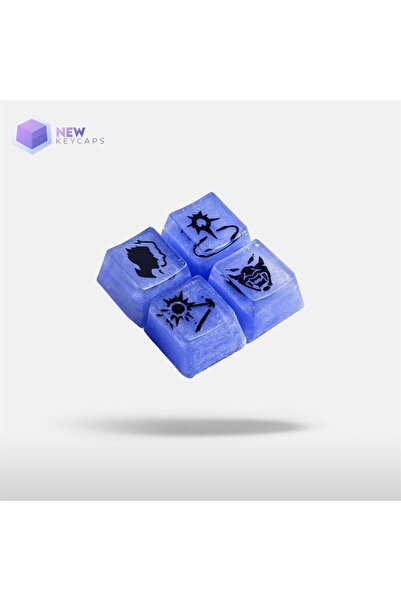 New Keycaps Valorant Yoru Tuşları Q-e-x-c Mekanik Klavye Tuşu Artisan Keycaps