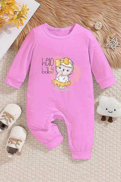 ADABEBEK Hello Baby - ثوب فضفاض للأطفال مطبوع عليه قنفذ لطيف 22368