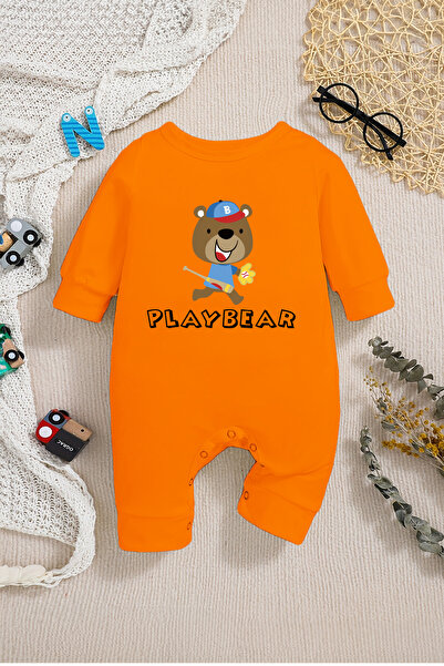 ADABEBEK بذلة بيبي بوي ستايل بطبعة الدب - 22295