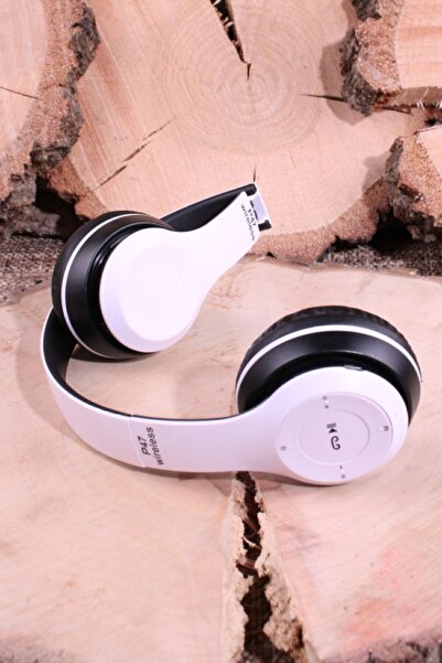 Enjoy Bluetooth Katlanabilir Kablosuz Kart Girişli Radyolu Kulaklık P47 Beyaz