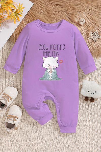ADABEBEK Good Morning Little One - ثوب فضفاض للأطفال مطبوع 22362