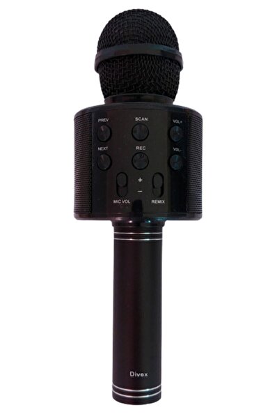 Divex Kareoke Mikrofon Karaoke Mikrofon, Bluetooth Hoparlör & Multimedya