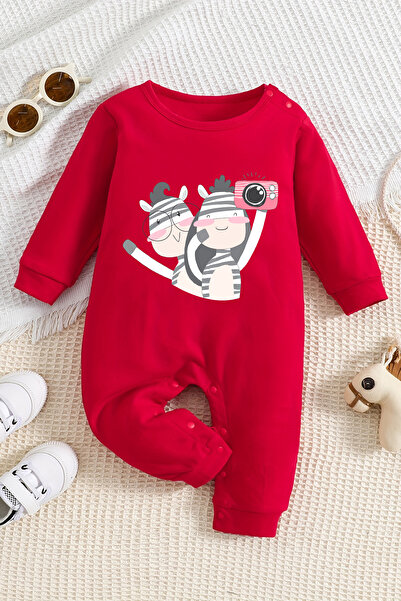 ADABEBEK Baby Jumpsuit - 100% Cotton, Photogenic Pattern, Giraffes Printed 22417