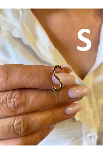 İdole Bijoux Ayarlanabilir S Harfli Yüzük
