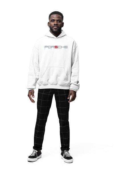 swOzz Porsche Printed Unisex Black Hoodie - 3 Thread Thick Fabric