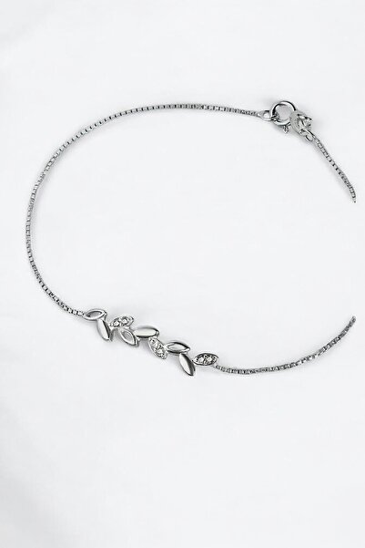 jelux silver Gümüş 925 Ayar Sarmaşık Model Zirkon Taşlı Bileklik