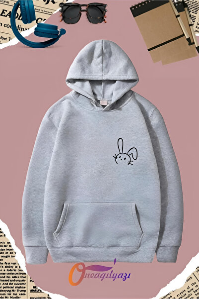 oneagılyazı Sa kapuljačom Zečja Štampano majica