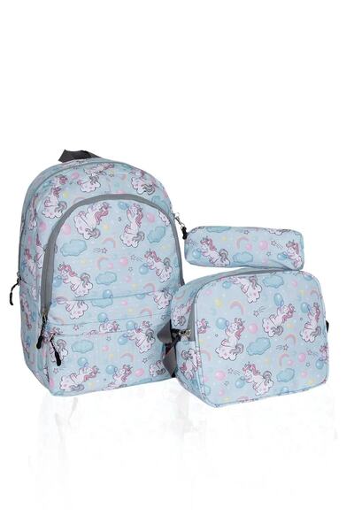 AK ÇANTA Unicorn Nutritional Triple Girl's Primary School Bag