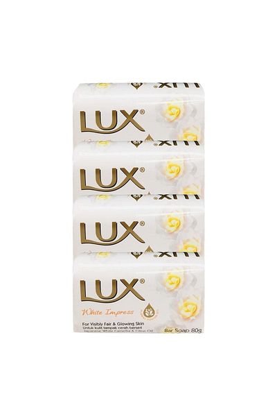 LUX 4 pcsLuxury Soap White 80 GrWhite Impress