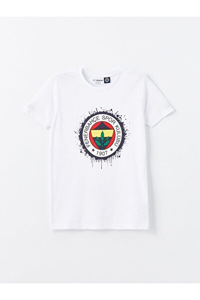 LC Waikiki LCW Kids Bisiklet Yaka Fenerbahçe Baskılı Erkek Çocuk Şortlu Pijama Takımı