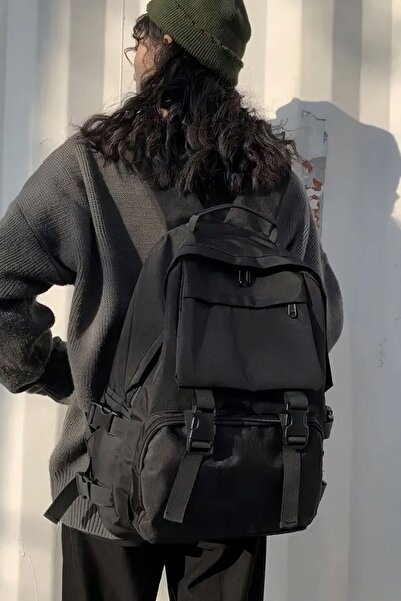 EFBUTİK Black Bandolier Backpack