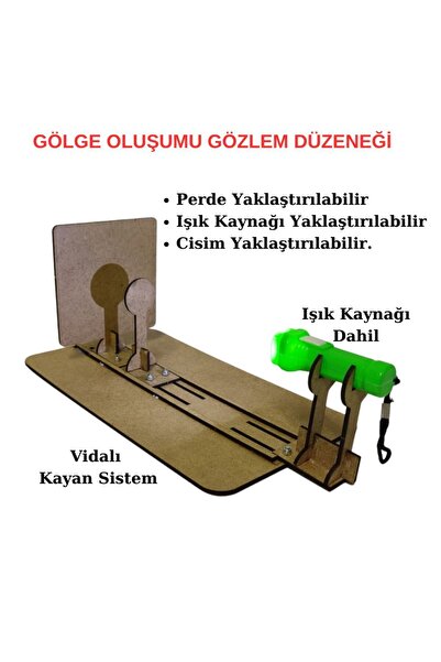 Eğitici Hobi Gölge Oluşumu ve Gölge Boyu Değiştirme Etkinlik Seti