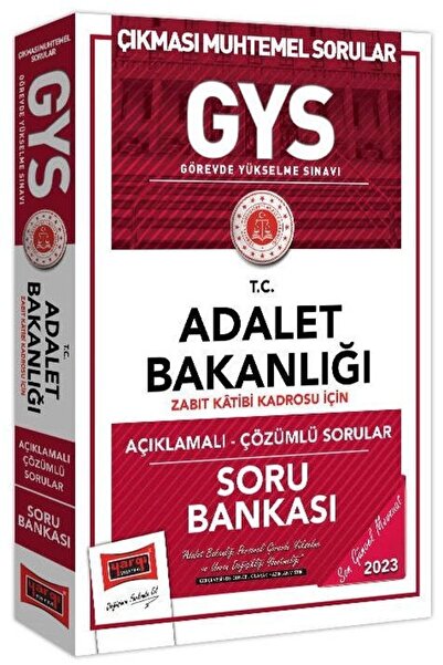 Yargı Yayınları Yargı 2023 Gys Adalet Bakanlığı Zabıt Katibi Kadrosu Soru Ban...