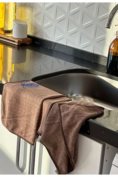 Micro Clean MissClean (3 Adet) Kahverengi Mikrofiber Mutfak Temizlik Bezi 40x40 Cm
