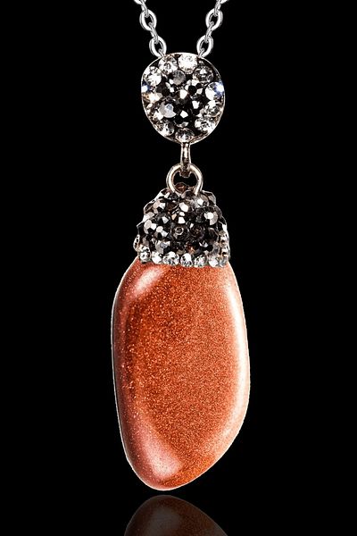 Tesbih Atölyesi Zircon Stone Drummed - Brown Star Necklace, Certified