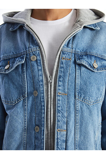 LC Waikiki Jeans Açık İndigo Rodeo Standart Kalıp Erkek Jean Ceket