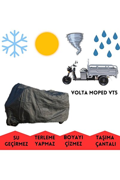 MaxDurable Volta Moped VT5 Kasalı Motor Brandası Su Geçirmez