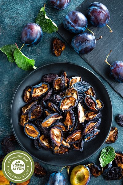 Gülçehre 100% Fruit from Myrtle - Gluten Free Sliced Plum Dried {Prunus Domestica} |   45Gr