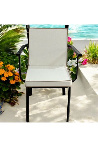 DÜŞLER EV TEKSTİLİ 40*80 Cream Back Chair Cushion