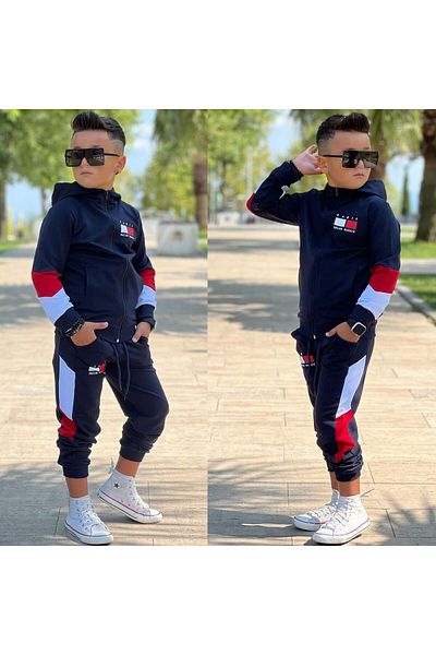 Uslukids Ανδρικό σετ φόρμας με κουκούλα με φερμουάρ