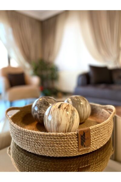 ASL CONCEPT Coș cu mâner din răchită de iută 32x7