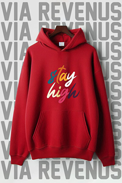 Vordevia Stay High Kanguru з малюнком на рукавах - 3 нитки, широкий крій, кап...