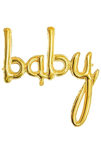 parti sürprizi Baby Gold Yazılı Folyo Balon 1 Adet