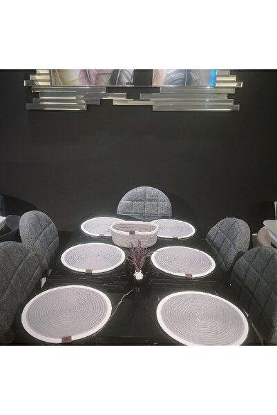 GNG Home Tekstil Încărcător din iuta din răchită 6 bucăți american de servire...